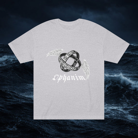 Graphic Tee — Gothic Winged Ring & Fallen Sword Design