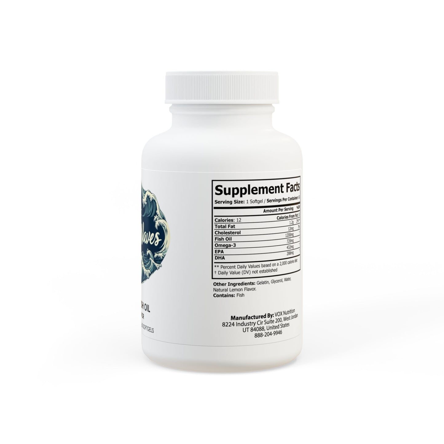 Omega 3 Fish Oil Supplement (60 Softgels)