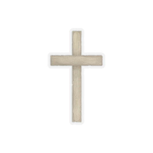 Wood Cross Sticker