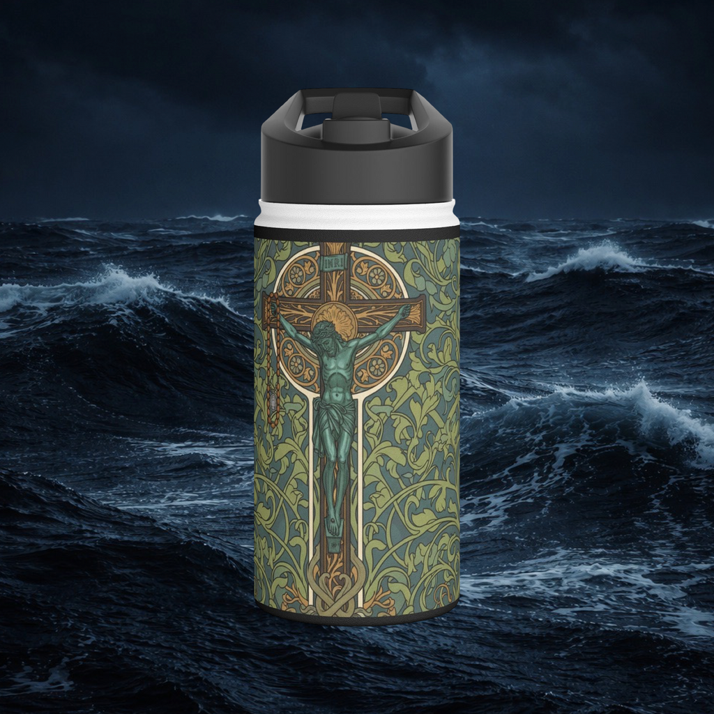 Eternal Waves Crucifix Water Bottle