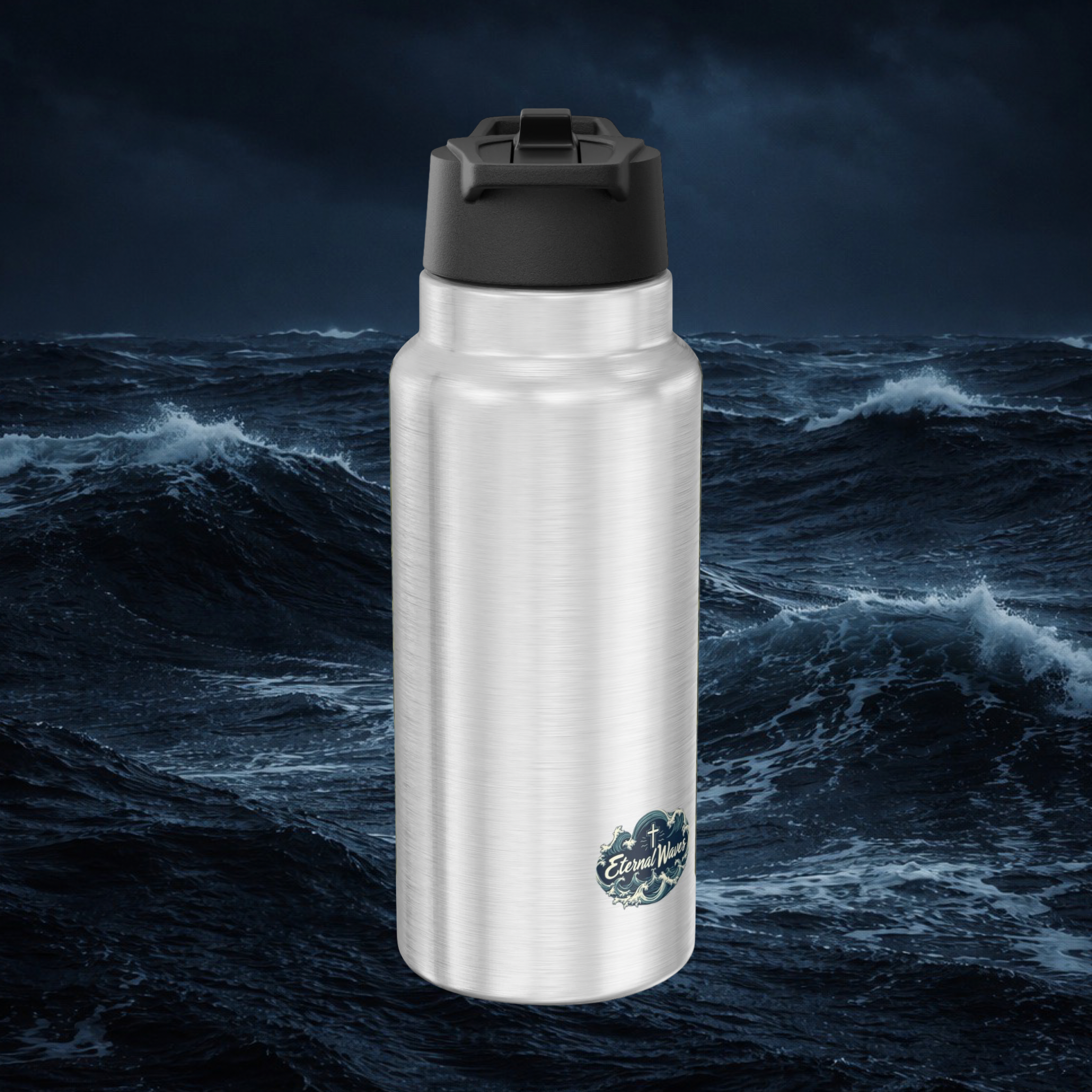 Eternal Waves Crucifix Water Bottle 32oz